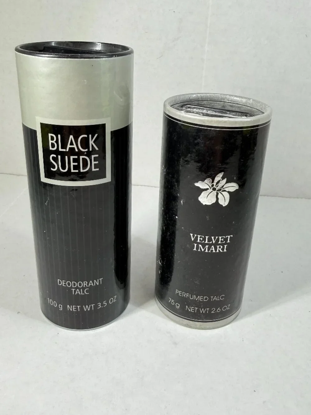 AVON body powder talc for Men deodorant - Black Suede + Velvet Imari NEW NOS